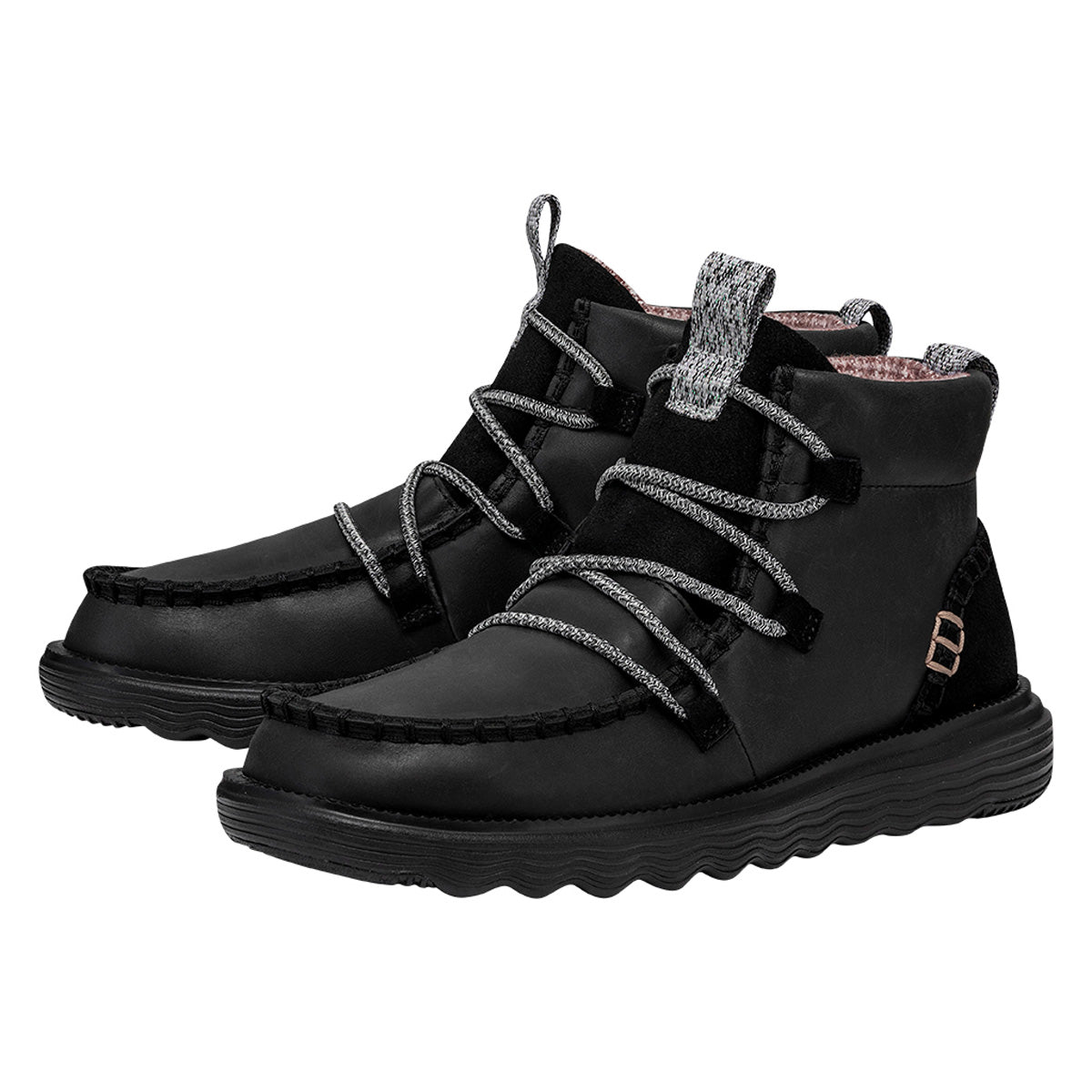 Reyes Boot Leather Damen - Black/Black