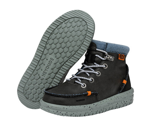 Bradley Boot Leather Enfants - Black