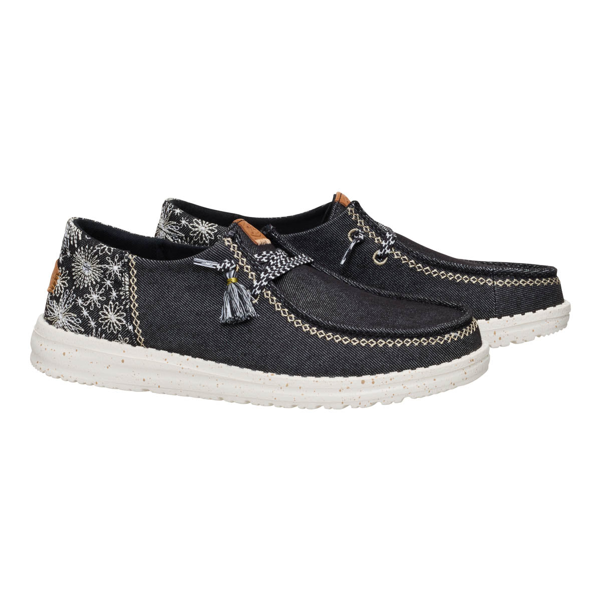 Wendy Funk Brodé Floral Damen - Noir