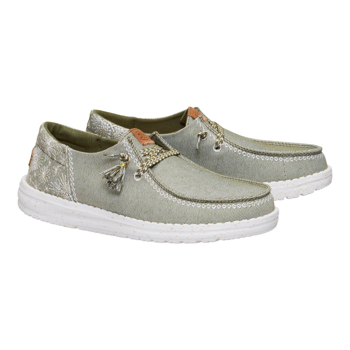 Wendy Funk Embroidered Floral Damen - Olive