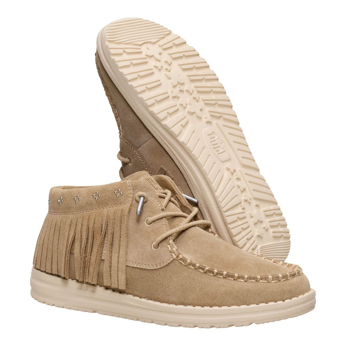 Wendy Mid Fringe Cowgirl Suede Damen - Tan