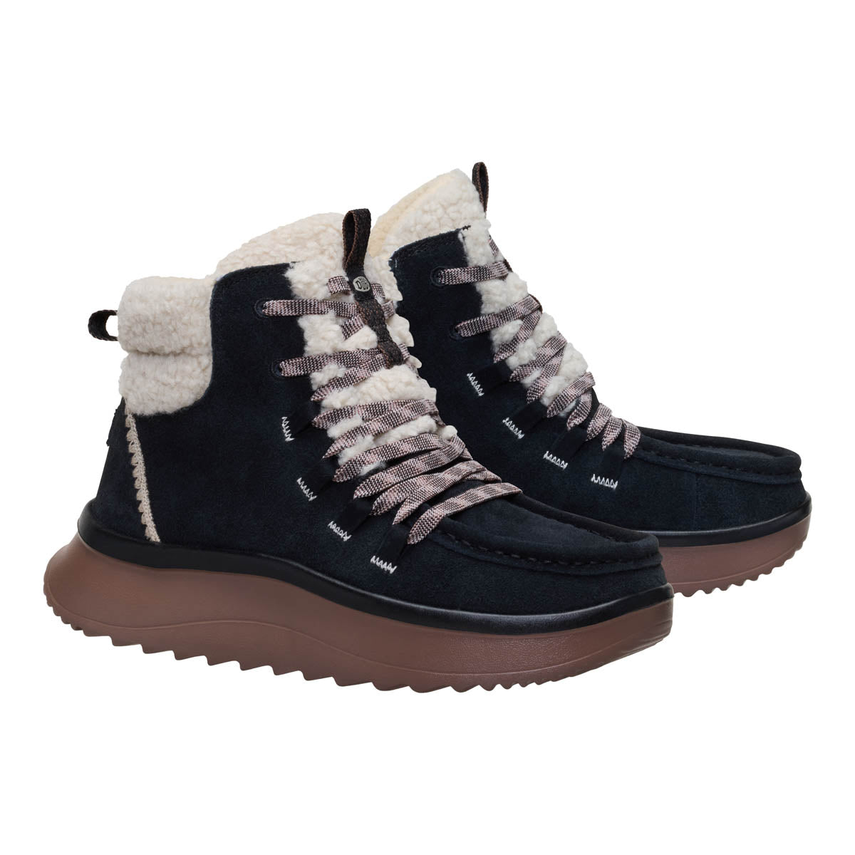 Wendy Peak Apres Suede CozStit Damen - Noir/Tan