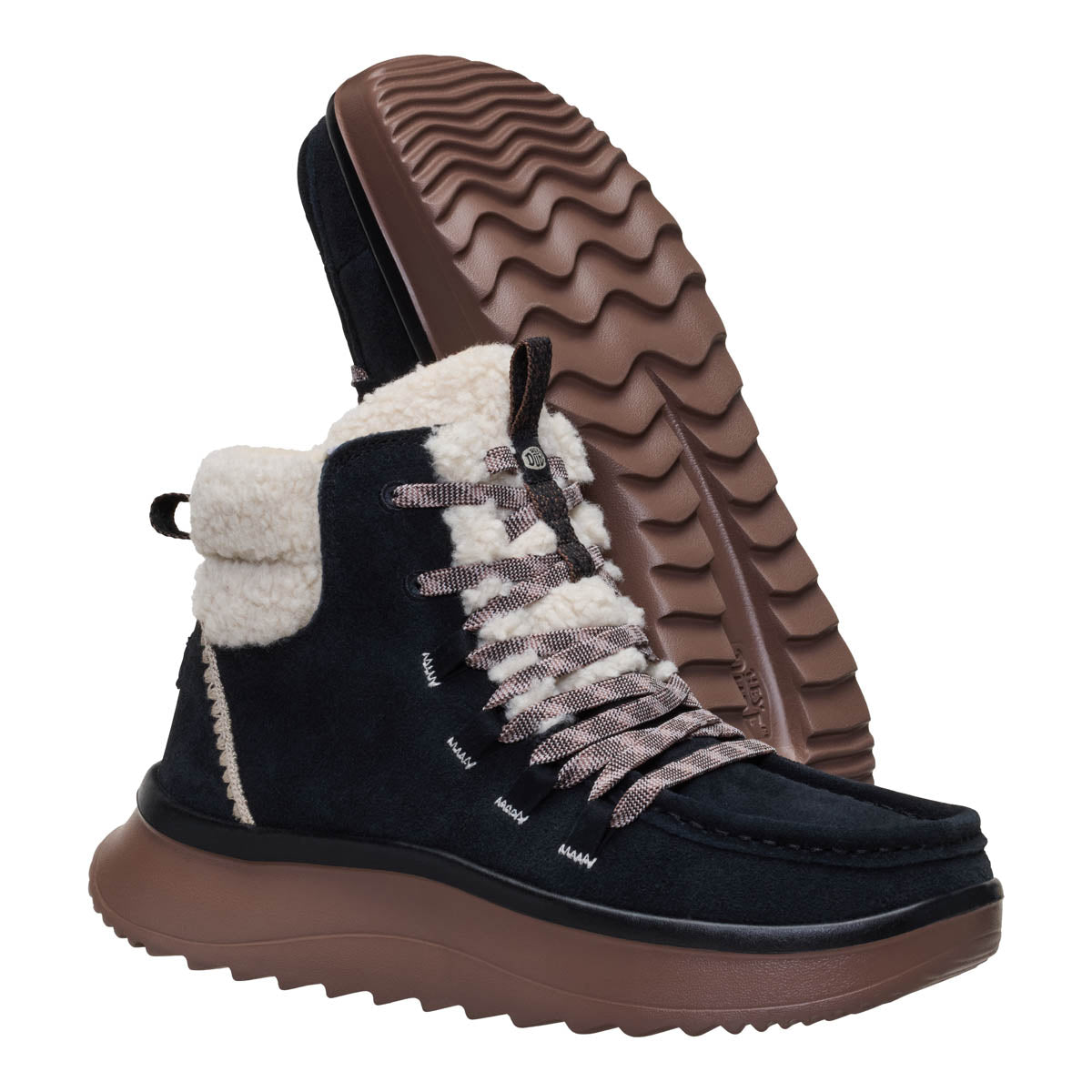 Wendy Peak Apres Suede CozStit Damen - Noir/Tan
