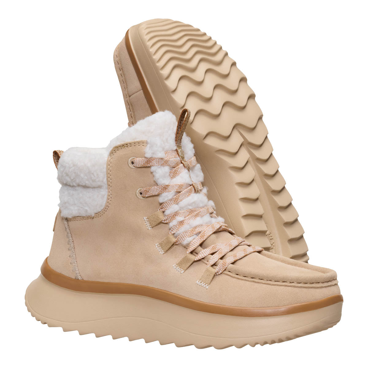 Wendy Peak Apres Suede CozStit Damen - Tan