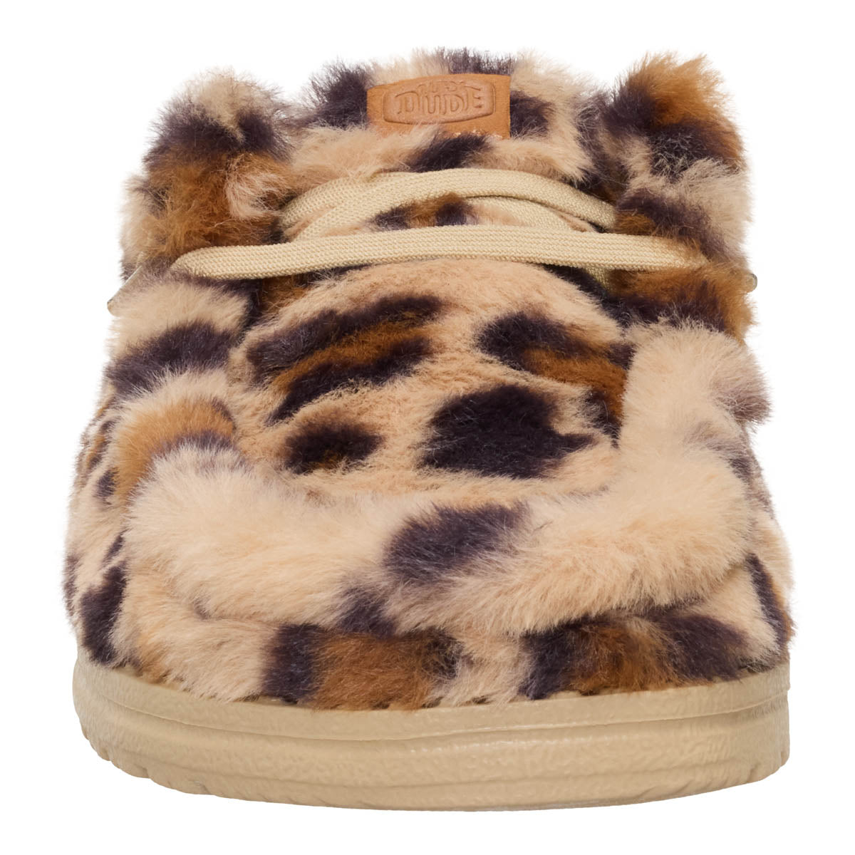 Wendy Slipper Fourrure Léo Damen} - Tan/Multi