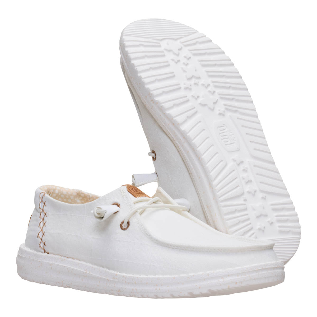 Wendy Chambray Grid Damen - Blanc neige