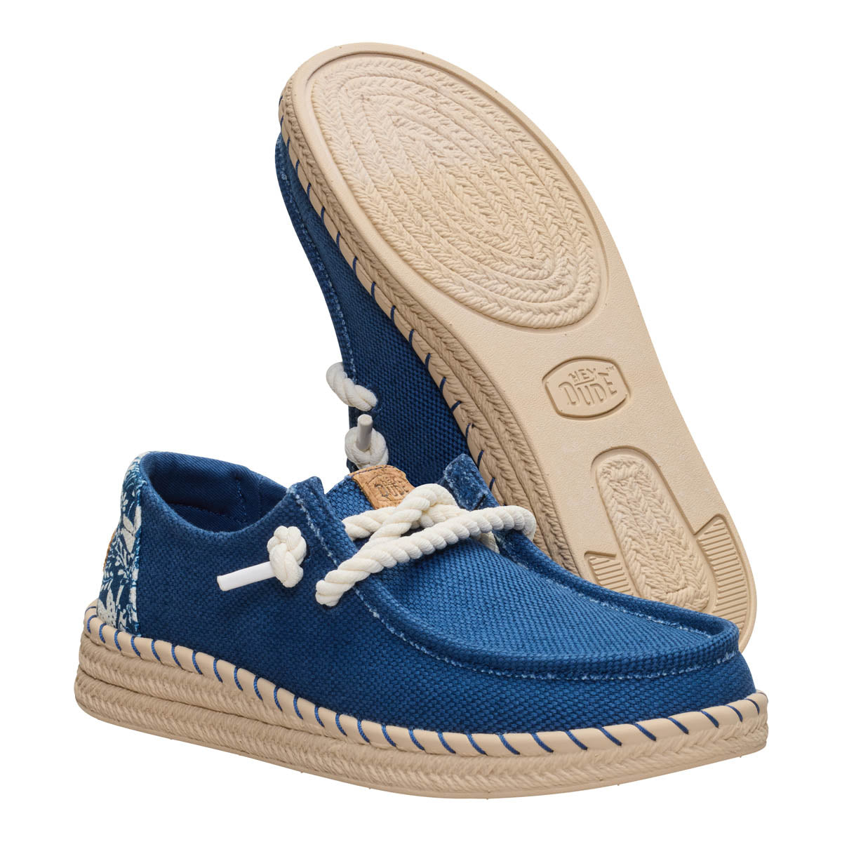 Wendy Espadrille Hibiscus Damen - Ensign Blue/Multi